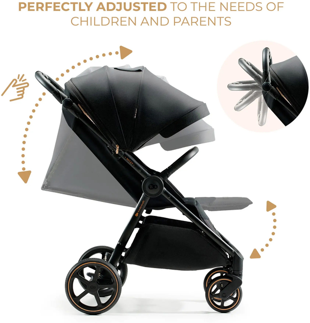 Wózek spacerowy Kinderkraft Mitzy Ink Black (KSMITZ00BLK0000) - obraz 6