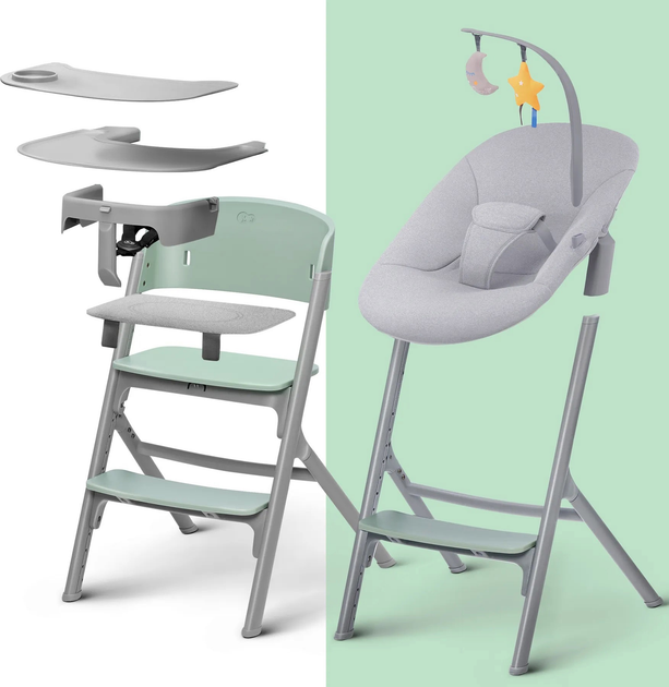 Стільчик для годування Kinderkraft Livy Calmee Olive Green із шезлонгом (KHLICA00GRE0000) - зображення 8
