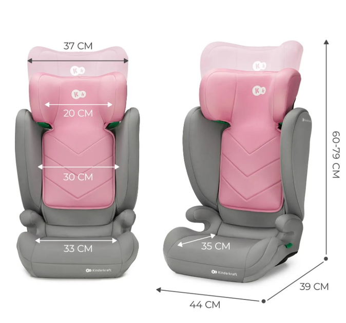 Автокрісло Kinderkraft i-Spark Pink (KCISPA00PNK0000) (5902533924974) - зображення 8