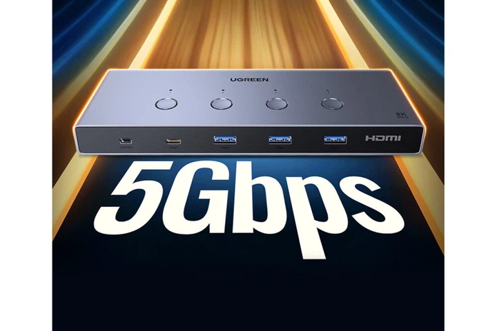 KVM-перемикач Ugreen з 4 портами Switch HDMI 2.1 Ugreen 8k 60hz 4k 120hz USB 3.0 Grey (CM692) - зображення 8