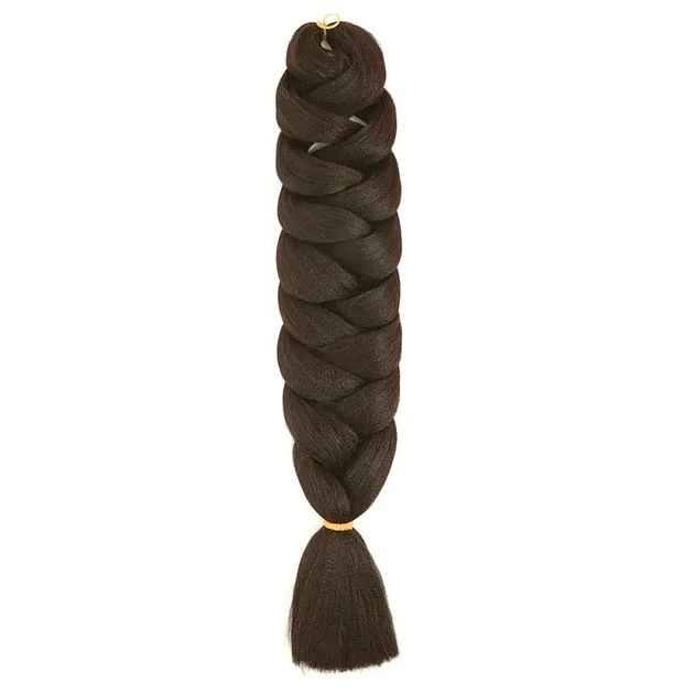 Канеколон 1 метр А4 однотонний коса Jumbo Braid темний коричневий 165г - Фото 1 Канеколон 1 метр А4 однотонний коса Jumbo Braid темний коричневий 165г - зображення 1