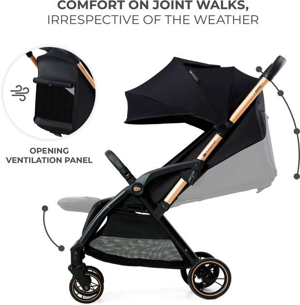 Прогулянкова коляска KinderKraft Apino Raven Black (5902533924127) - зображення 9