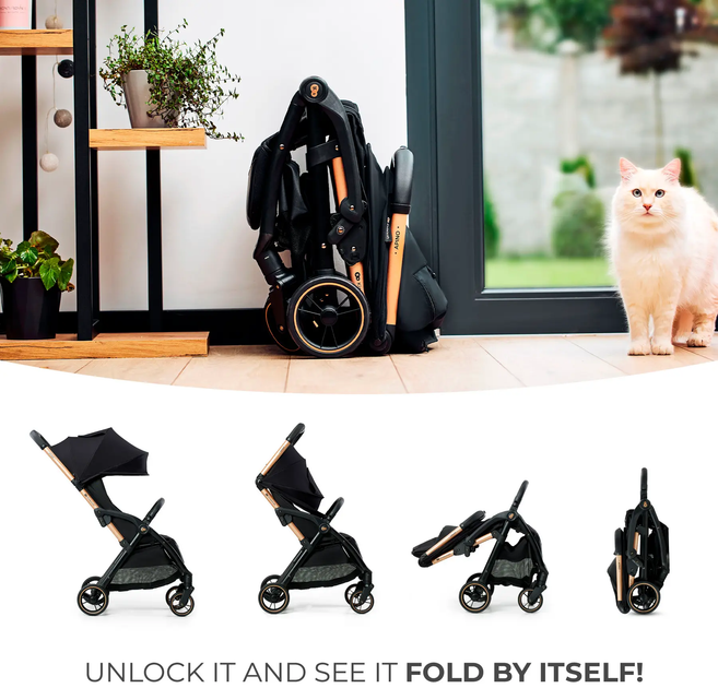 Прогулянкова коляска KinderKraft Apino Raven Black (5902533924127) - зображення 10