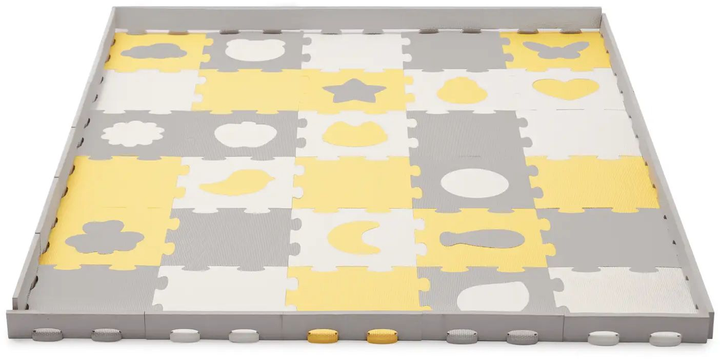 Килимок-пазл Kinderkraft Luno Shapes Yellow 30 елементів (KPLUSH00YEL0000) - зображення 3