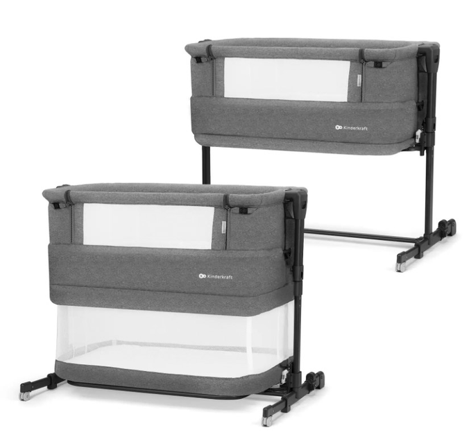Приставне ліжечко-колиска Kinderkraft Neste Grow Grey Melange (KCNEGR00GRY0000) - зображення 2