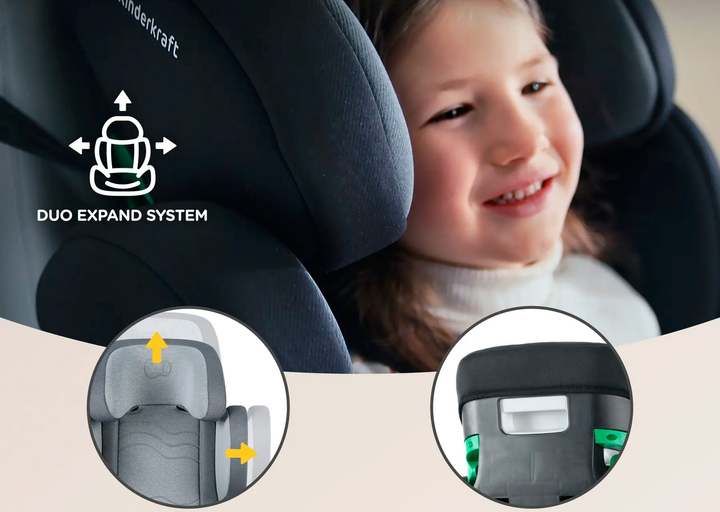Fotelik samochodowy Kinderkraft Xpand 2 i-Size Rocket Grey (KCXPAN02GRY0000) - obraz 11
