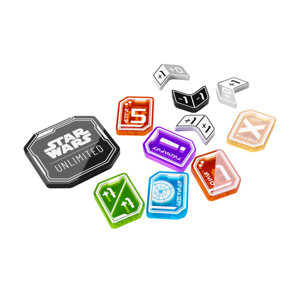 Набір з 55 тематичних жетонів для гри Gamegenic: Star Wars Unlimited Card Game - Premium Tokens Pro GGS60159ML (4251715417799) - зображення 4