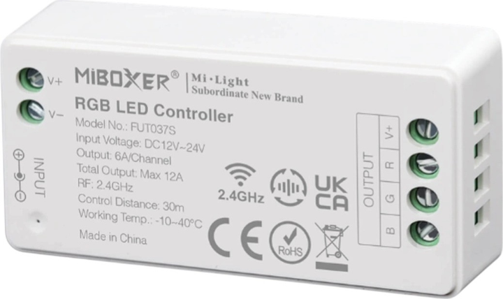 Inteligentny ściemniacz LED RGB Miboxer ML-FUT037S 2.4G/Wi-Fi (6970602181725) - obraz 1