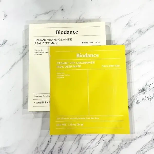 Гидрогелевая маска для выравнивания тона кожи лица Biodance Radiant Vita Niacinamide Real Deep Mask, 34 г - Фото 3 Гидрогелевая маска для выравнивания тона кожи лица Biodance Radiant Vita Niacinamide Real Deep Mask, 34 г - изображение 3