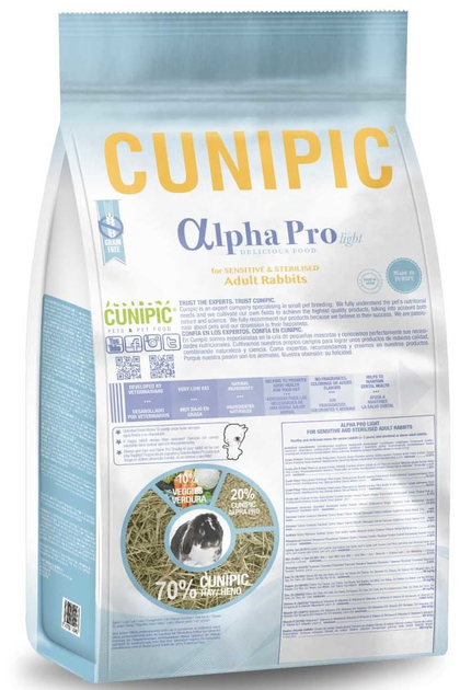 Karma dla gryzoni Cunipic Alpha Pro Adult Rabbits Light 1.75 kg (8437020409483) - obraz 4