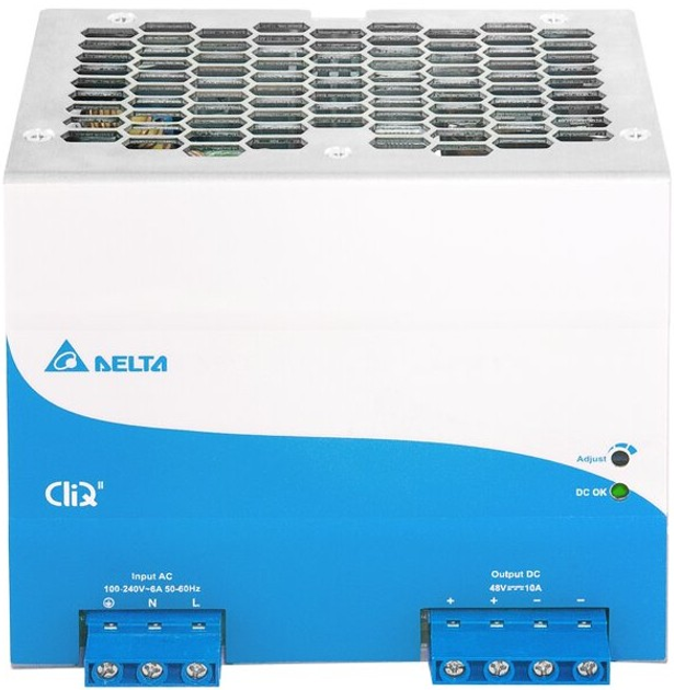 Zasilacz na szynę DIN Delta 480W, 48V, 10A (DRP048V480W1BN) (5902135138144) - obraz 1