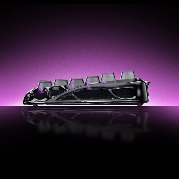 Клавіатура ігрова GravaStar Mercury V75 Lite дротова з магнітними перемикачами - Transparent Black - зображення 5
