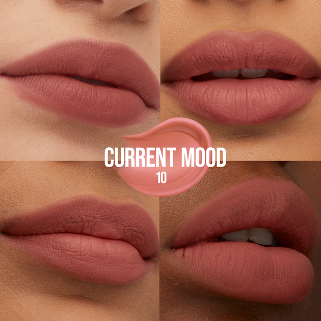 Стійка матова помада-тінт для губ Maybelline New York Super Stay Teddy Tint 10 Current mood 5 мл (30144309) - зображення 4
