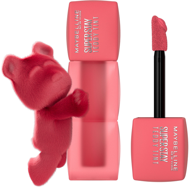 Стійка матова помада-тінт для губ Maybelline New York Super Stay Teddy Tint 40 Petalcore 5 мл (30146785) - зображення 2