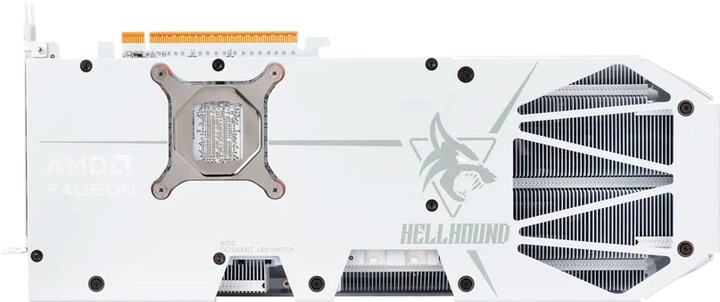 Відеокарта Powercolor PCI-Ex Radeon RX 9070 XT Hellhound Spectral White 16GB GDDR6 (256bit) (3010/20000) (HDMI, 3 x DisplayPort) (RX9070XT 16G-L/OC/WHITE) - зображення 2