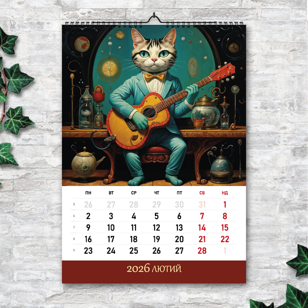 Календарь А4 перекидной настенный EL GATO GOMEZ 13 листов ENTERSTORE (art. 250141а4) - Фото 3 Календарь А4 перекидной настенный EL GATO GOMEZ 13 листов ENTERSTORE (art. 250141а4) - изображение 3