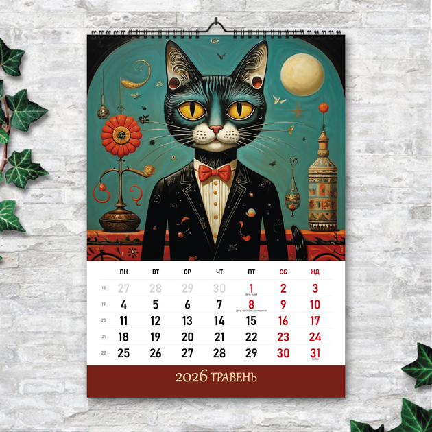Календарь А4 перекидной настенный EL GATO GOMEZ 13 листов ENTERSTORE (art. 250141а4) - Фото 6 Календарь А4 перекидной настенный EL GATO GOMEZ 13 листов ENTERSTORE (art. 250141а4) - изображение 6
