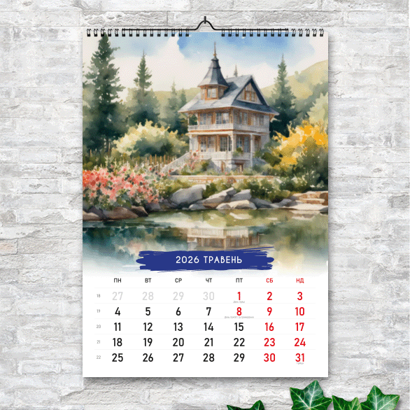 Календарь перекидной настенный А4 Города и природа 13 листов ENTERSTORE (art. 250177a4) - изображение 6