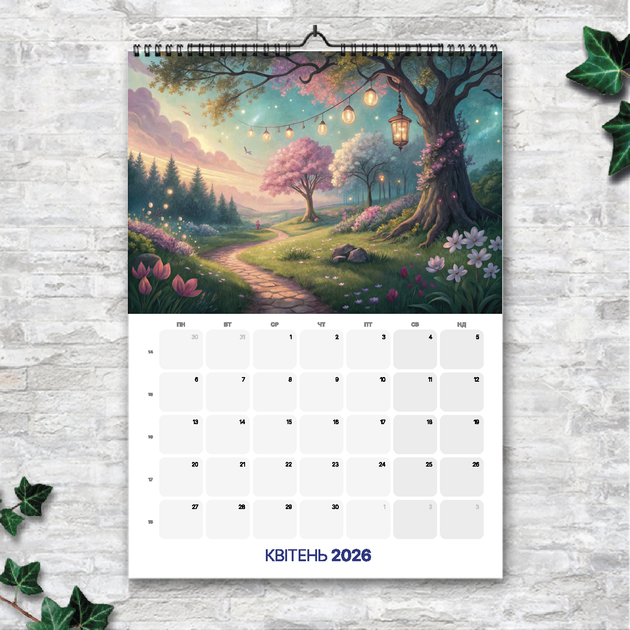 Календарь-планер А4 перекидной настенный Сказочная природа 13 листов ENTERSTORE (art. 269028а4) - изображение 5