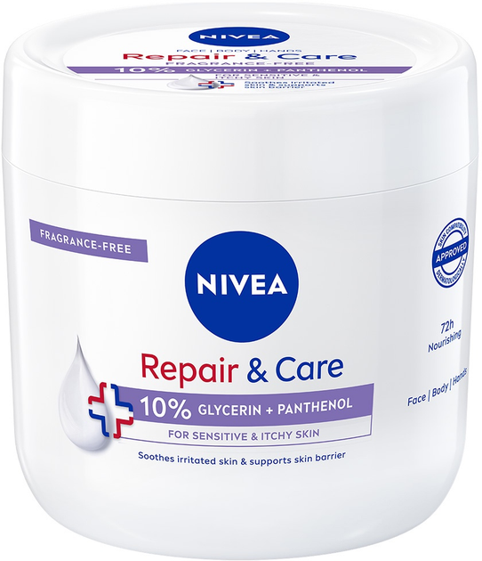 Крем для тіла NIVEA Repair & Care для чутливої та подразненої шкіри 400 мл (9005800380551) - зображення 1