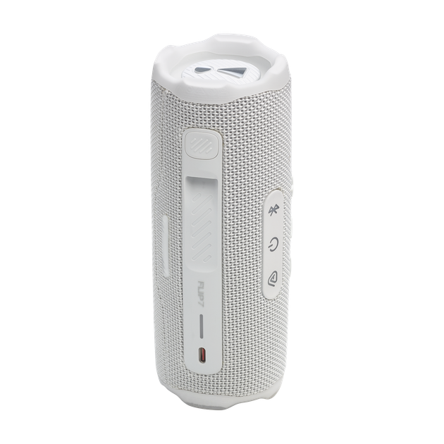 Акустическая система портативная JBL серии Flip 7 White (JBLFLIP7WHT), двухполосная, 35 Вт (25+10), 60 Гц – 20 кГц, Bluetooth 5.4, 14 часов автономн. работы, USB-Type C,IP67, белый - Фото 4 Акустическая система портативная JBL серии Flip 7 White (JBLFLIP7WHT), двухполосная, 35 Вт (25+10), 60 Гц – 20 кГц, Bluetooth 5.4, 14 часов автономн. работы, USB-Type C,IP67, белый - изображение 4