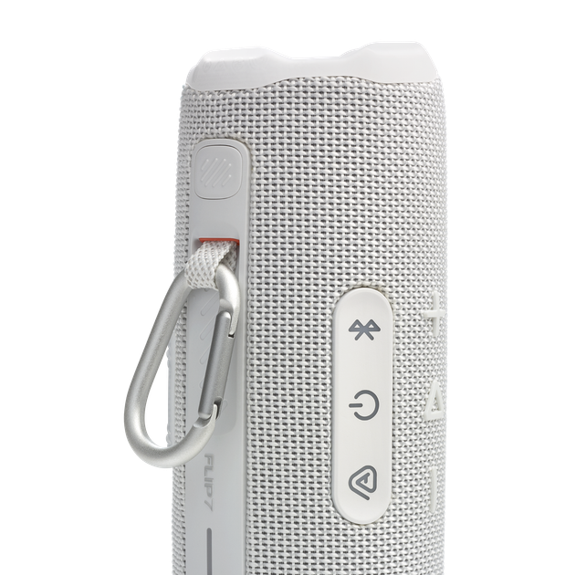Акустическая система портативная JBL серии Flip 7 White (JBLFLIP7WHT), двухполосная, 35 Вт (25+10), 60 Гц – 20 кГц, Bluetooth 5.4, 14 часов автономн. работы, USB-Type C,IP67, белый - Фото 6 Акустическая система портативная JBL серии Flip 7 White (JBLFLIP7WHT), двухполосная, 35 Вт (25+10), 60 Гц – 20 кГц, Bluetooth 5.4, 14 часов автономн. работы, USB-Type C,IP67, белый - изображение 6
