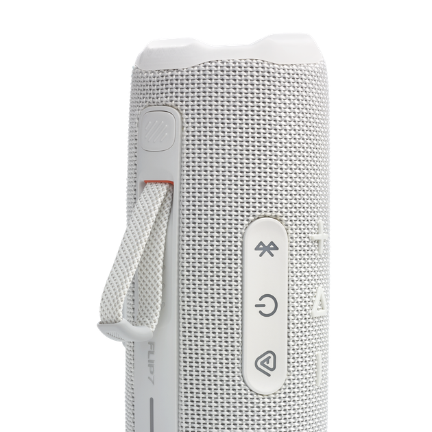 Акустическая система портативная JBL серии Flip 7 White (JBLFLIP7WHT), двухполосная, 35 Вт (25+10), 60 Гц – 20 кГц, Bluetooth 5.4, 14 часов автономн. работы, USB-Type C,IP67, белый - Фото 7 Акустическая система портативная JBL серии Flip 7 White (JBLFLIP7WHT), двухполосная, 35 Вт (25+10), 60 Гц – 20 кГц, Bluetooth 5.4, 14 часов автономн. работы, USB-Type C,IP67, белый - изображение 7