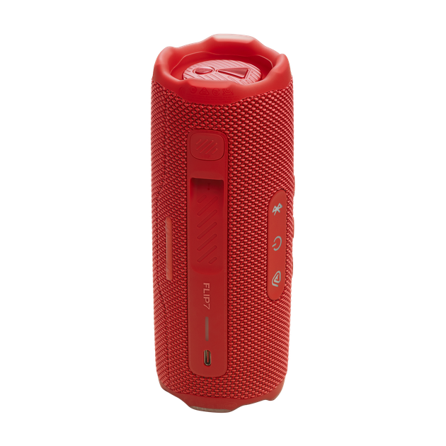Акустическая система портативная JBL серии Flip 7 Red (JBLFLIP7RED), двухполосная, 35 Вт (25+10), 60 Гц – 20 кГц, Bluetooth 5.4, 14 часов автономн. работы, USB-Type C,IP67, красный - Фото 4 Акустическая система портативная JBL серии Flip 7 Red (JBLFLIP7RED), двухполосная, 35 Вт (25+10), 60 Гц – 20 кГц, Bluetooth 5.4, 14 часов автономн. работы, USB-Type C,IP67, красный - изображение 4