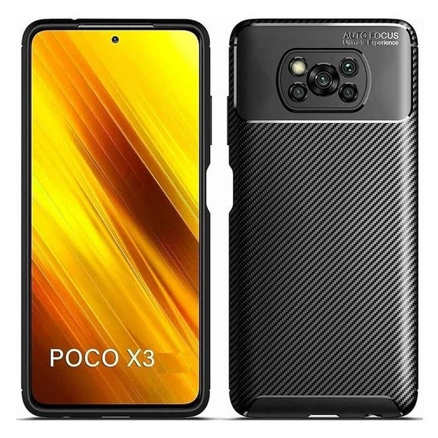 Чохол VVawe Premium TPU Ultimate Experience Silicone Case Carbon для Xiaomi Poco X3/ X3 NFC black - Фото 1 Чохол VVawe Premium TPU Ultimate Experience Silicone Case Carbon для Xiaomi Poco X3/ X3 NFC black - зображення 1
