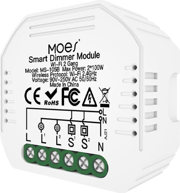 Sterownik dopuszkowy oświetlenia Moes MS-105B Tuya (5902135154069) - obraz 1