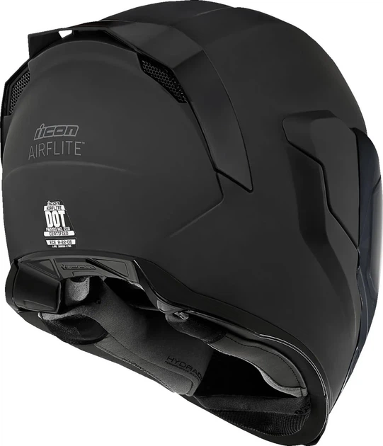 Шолом ICON Airflite Dark, XXXL, Чорний матовий (3032810) - Фото 3 Шолом ICON Airflite Dark, XXXL, Чорний матовий (3032810) - изображение 3