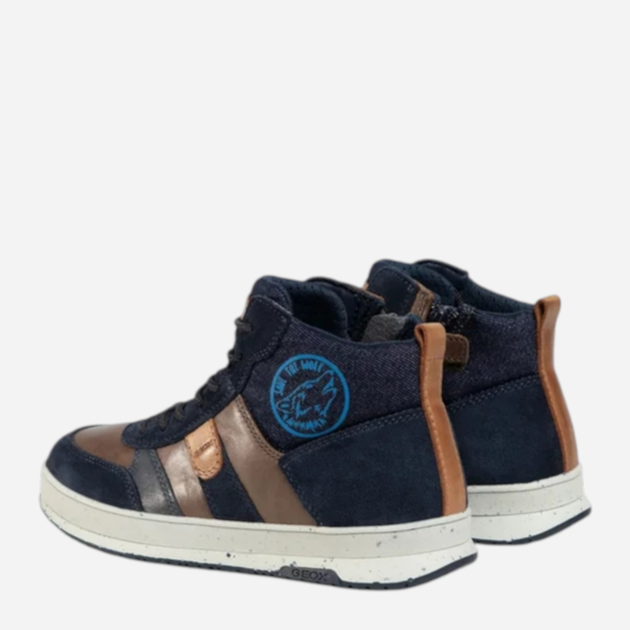 Sneakersy chłopięce za kostkę Geox J04CXD0CL22-C6MF4 32 Ciemnogranatowe (8054730803211) - obraz 4