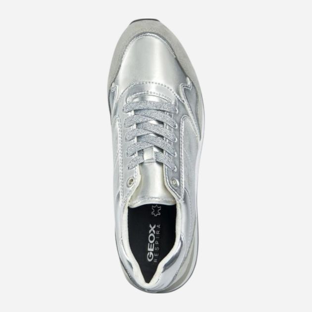 Sneakersy damskie Geox D25RTB0Y222-C0898 37 Srebrne (8056206025363) - obraz 4