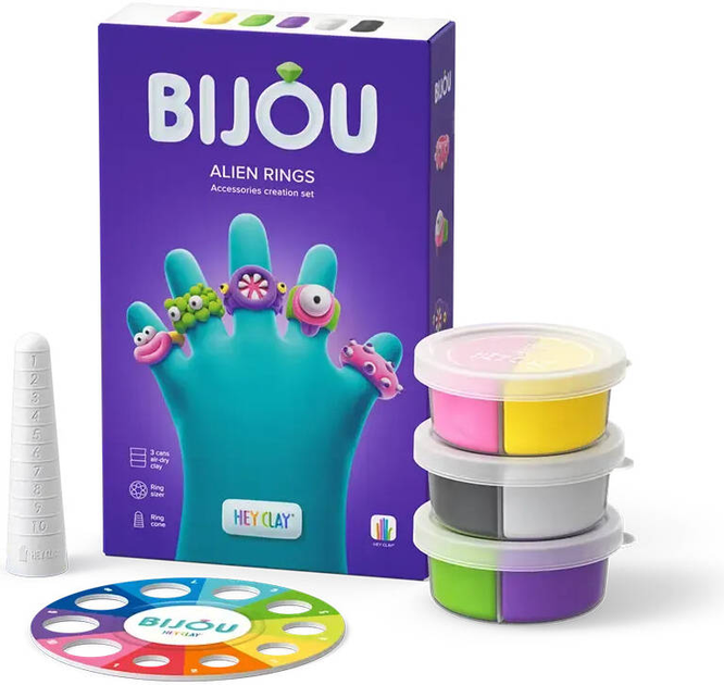 Masa plastyczna Hey Clay Bijou – Pierścienie obcych HCL31003CEE (5904754607148) - obraz 2