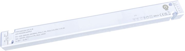 Блок живлення POS LED Driver 24 В, 4 A, 96 Вт C8 input socket (FTPC100V24-VFC-S-B) (5902135154762) - зображення 1