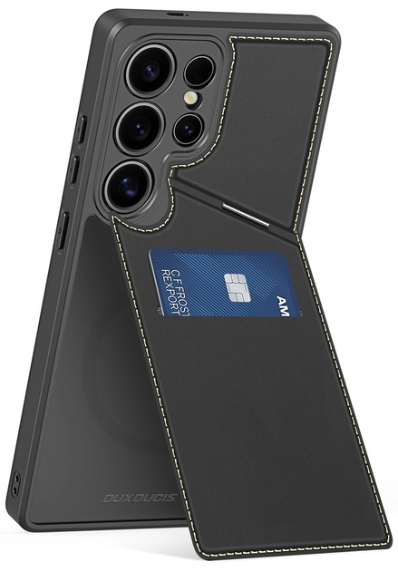 Etui DUX Ducis Rafi II na Samsung Galaxy S25 Ultra z podstawka i portfelem Black (6971824161311) - obraz 2