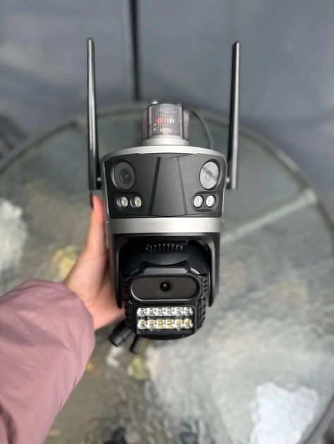 WIFI камера відеоспостереження з сигналізацією 3х4MP від мережі - зображення 4