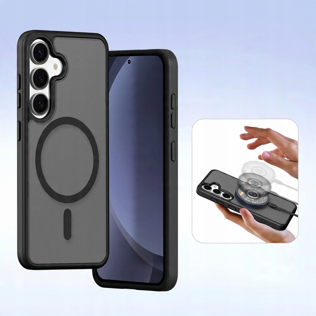 Etui z klapką DUX Ducis Lawa na Samsung Galaxy S25 z odlaczanym portfelem magnetycznym Black (6971824162219) - obraz 5