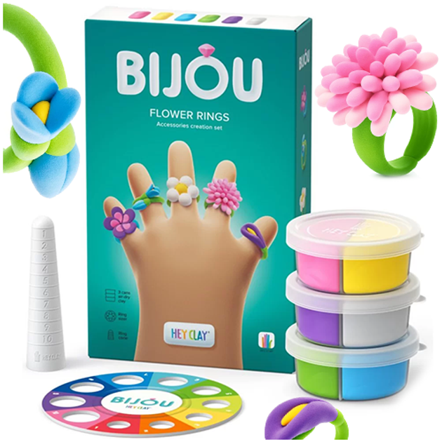 Пластична маса Hey Clay Bijou – Квіткові персні HCL31001CEE (5904754607124) - зображення 2