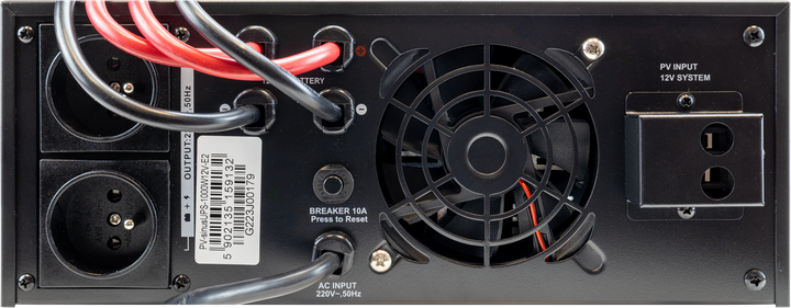 UPS IPS PV-sinusUPS-1000W/12V-E2 1200VA/1000W z ładowarką solarną (5902135159132) - obraz 2