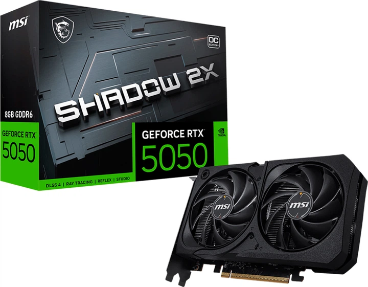 新品未開封MSI GeForce RTX 5050 8GB GDDR6 Видеокарта MSI PCI-Ex GeForce RTX 5050 SHADOW 2X OC 8GB GDDR6