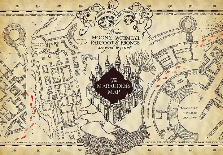 Plakat Abystyle Studio Harry Potter Marauder's Map 66 x 46 cm (3665361144052) - obraz 1