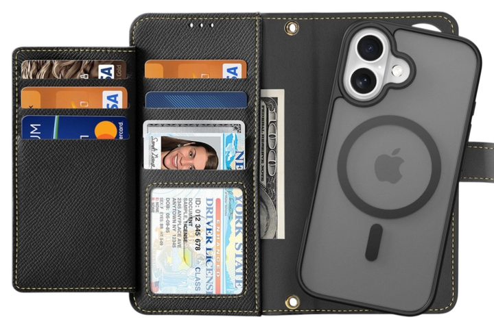 Etui z klapką DUX Ducis Lawa na Apple iPhone 16 Black (6934913004906) - obraz 1