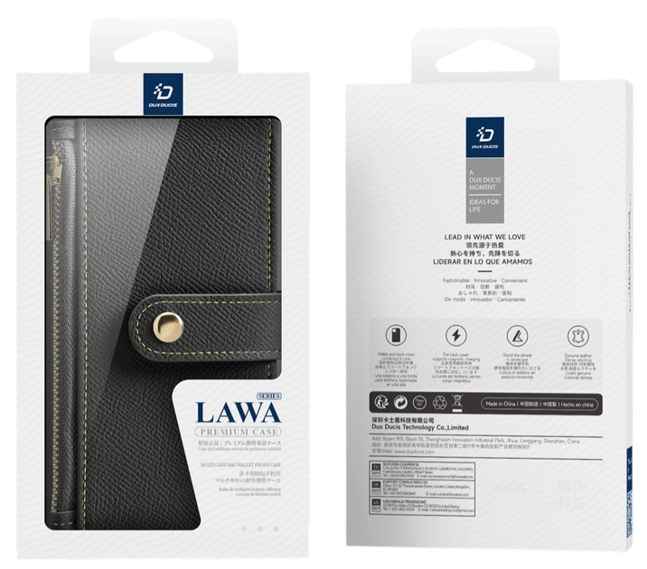 Etui z klapką DUX Ducis Lawa na Apple iPhone 16 Black (6934913004906) - obraz 2