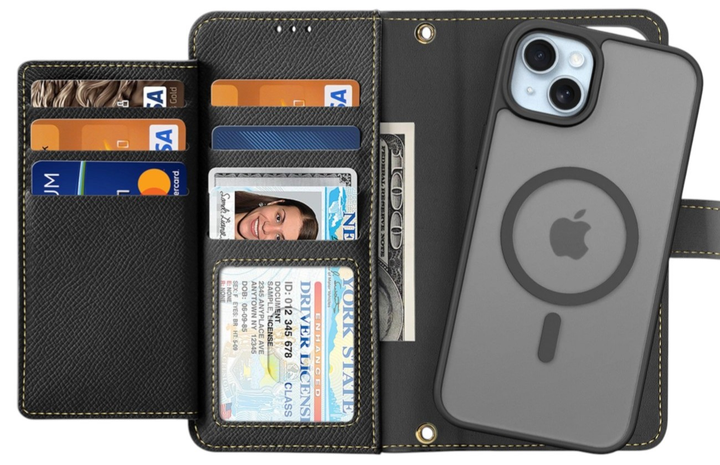 Etui z klapką DUX Ducis Lawa na Apple iPhone 15 Black (6971824163094) - obraz 1