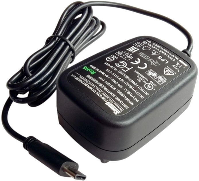 Мережевий зарядний пристрій Sunny 5 В, 2.1 А, 10.5 Вт, USB-C, 1.4 м, без вилок AC Black (8594213820057) - зображення 2