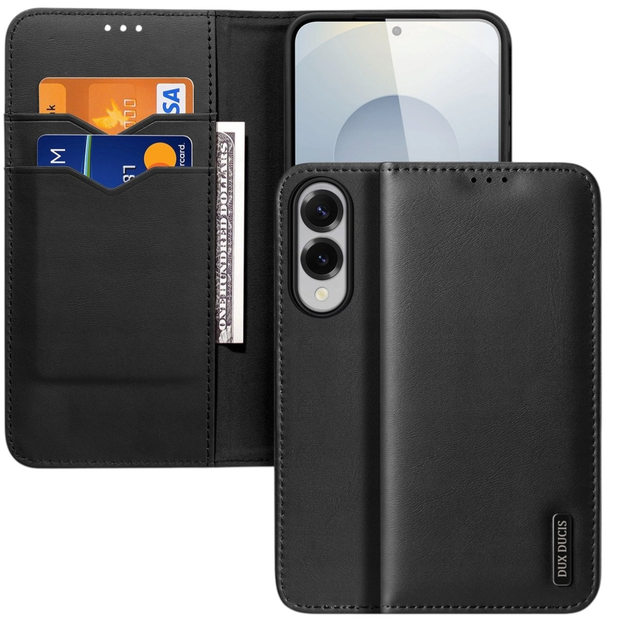 Etui z klapką DUX Ducis Hivo na Samsung Galaxy S25 Edge z ochrona RFID Black (6971824157840) - obraz 1