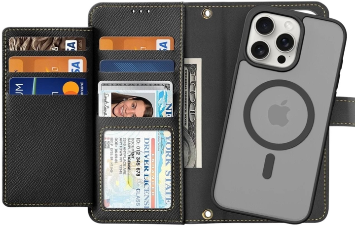 Etui z klapką DUX Ducis Lawa na Apple iPhone 15 Pro Black (6971824163155) - obraz 1