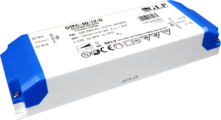Zasilacz GLP PSU Triac dimmable LED driver 12V / 1 ~ 4.16A GTPC-50-12-D (5902135132265) - obraz 1