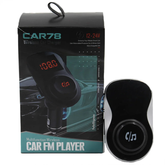 Трансмиттер FM MOD CAR 78 BT FM-модулятор для автомобиля Блютуз фм трансмиттер с зарядкой для телефона (2856) - изображение 5